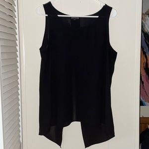 Express black top for ladies. Size L. Splits in the back and longer than front.